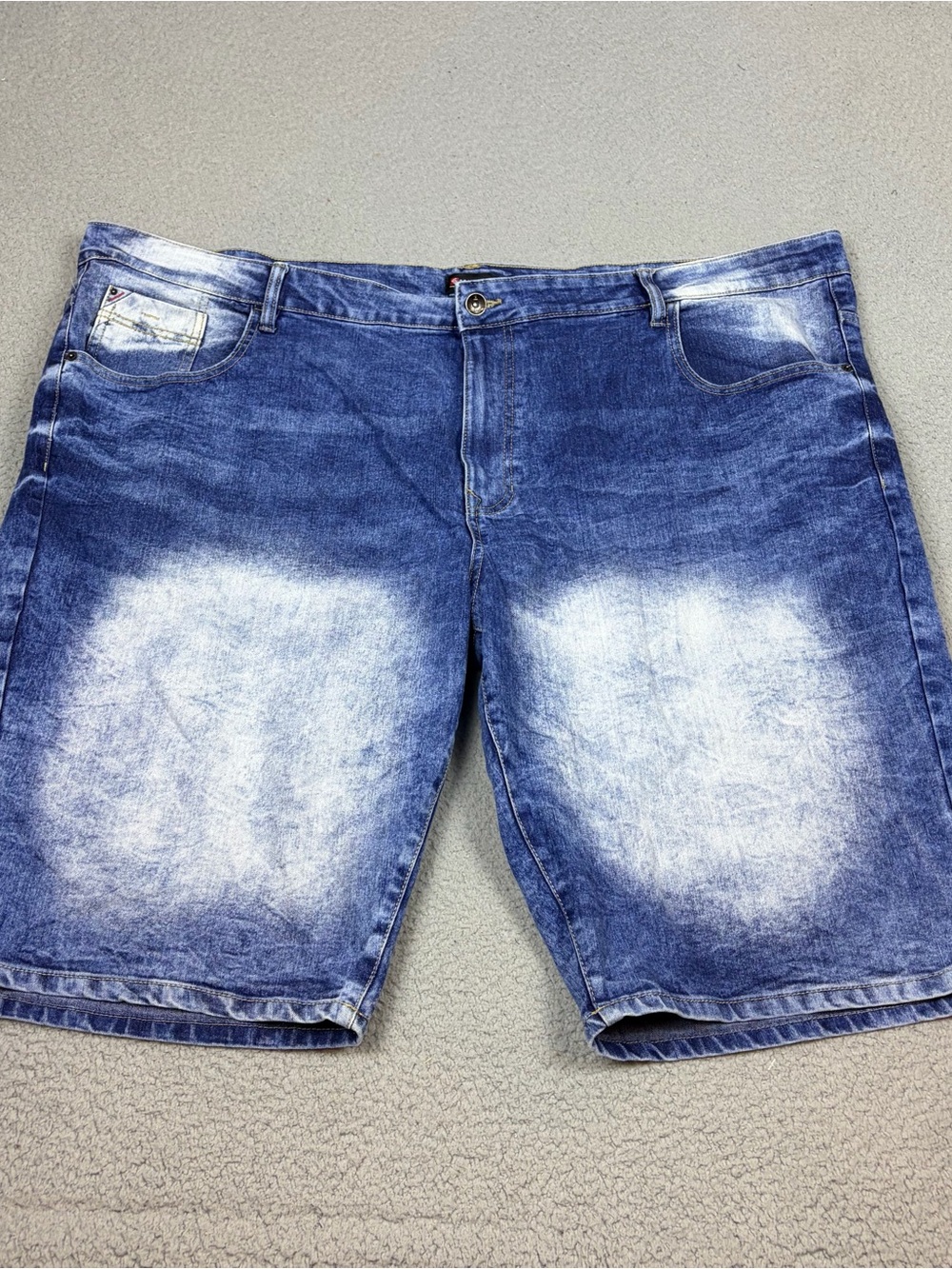 South Pole Faded Blue Denim Jean Shorts Hip Hop Hipster Skater